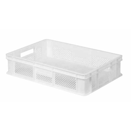 Přepravka na těstoviny perforovaná 60x40x13cm, bílá 