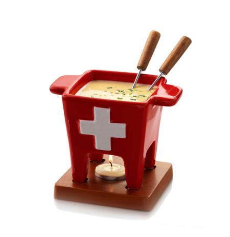 Fondue keramické červené Swiss Tapas BOSKA, 200 g, 2 osoby