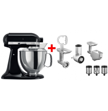 Robot kuchyňský Artisan KitchenAid 5KSM175PSEOB + Balíček 5KSM2FPPC