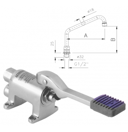 Baterie nášlapná s hadicí NAB 2 RedFox